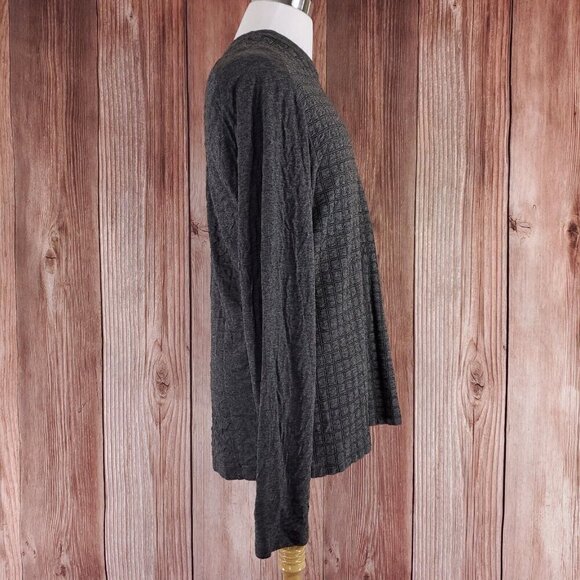 NWT Armani Collezioni Mens Size XXL Gray Crew Neck Pullover Shirt Viscose Blend - Picture 3 of 16